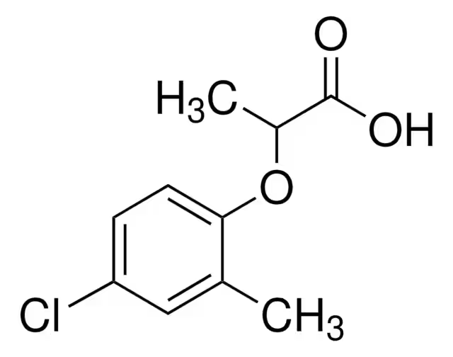 2-(4-Chloro-2-methylphenoxy)propanoic acid structure, CAS 93-65-2