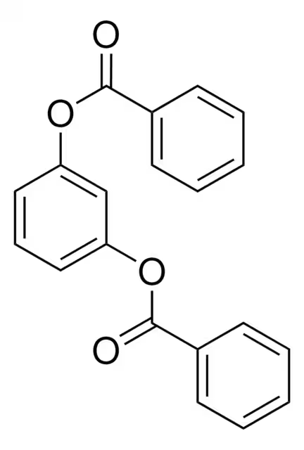 m-Phenylene dibenzoate structure, CAS 94-01-9