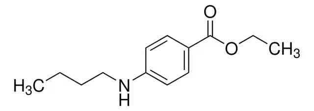 Ethyl 4-(butylamino)benzoate structure, CAS 94-32-6