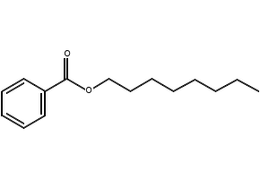 Octyl benzoate structure, CAS 94-50-8