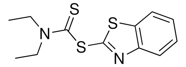 2-Benzothiazolyl diethyldithiocarbamate structure, CAS 95-30-7