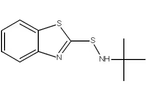 N-tert-Butyl-2-benzothiazolesulfenamide structure, CAS 95-31-8
