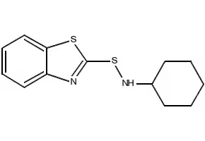N-Cyclohexyl-2-benzothiazolesulfenamide structure, CAS 95-33-0