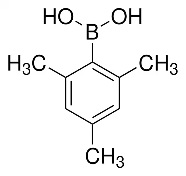 2,4,6-Trimethylphenylboronic acid structure, CAS 5980-97-2