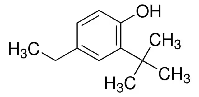 2-tert-Butyl-4-ethylphenol structure, CAS 96-70-8