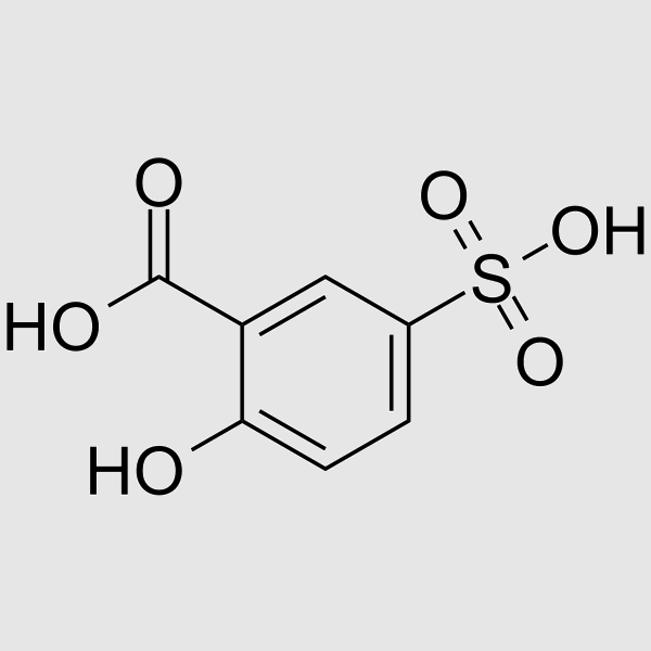 Sulfosalicylic acid structure, CAS 97-05-2