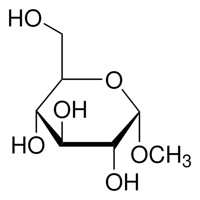alpha-D-Methylglucoside structure, CAS 97-30-3