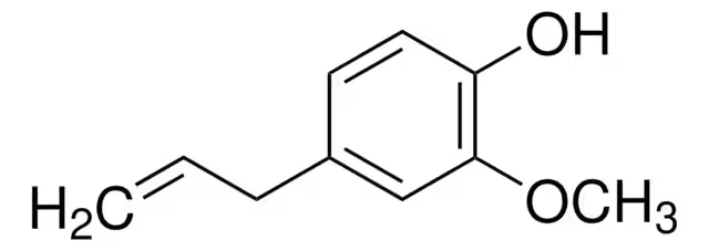 Eugenol structure, CAS 97-53-0