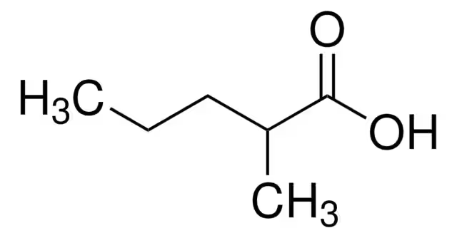 2-Methylvaleric acid structure, CAS 97-61-0
