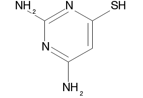 2,4-Diamino-6-mercaptopyrimidine structure, CAS 56-08-6