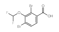 2,4-Dibromo-3-(difluoromethoxy)benzoic acid structure, CAS 223595-28-6