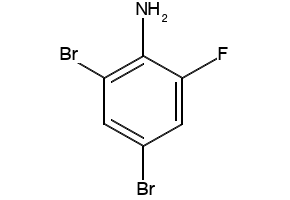 2,4-Dibromo-6-fluoroaniline structure, CAS 141474-37-5