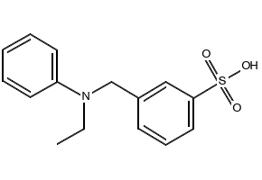 N-Ethyl-N-benzylaniline-3'-sulfonic acid structure, CAS 101-11-1
