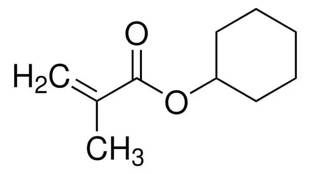 Cyclohexyl methacrylate structure, CAS 101-43-9