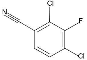 2,4-Dichloro-3-fluorobenzonitrile structure, CAS 161612-68-6