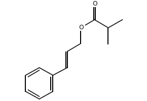 Cinnamyl isobutyrate structure, CAS 103-59-3