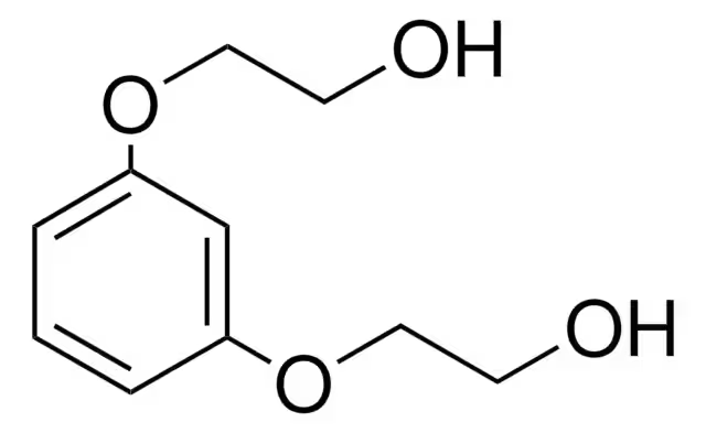 Hydroquinone bis(2-hydroxyethyl)ether structure, CAS 104-38-1