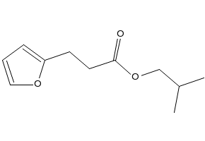 Isobutyl furfurylacetate structure, CAS 105-01-1