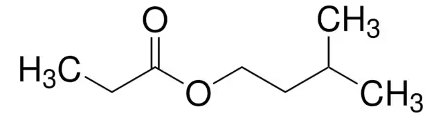 Isoamyl propionate structure, CAS 105-68-0