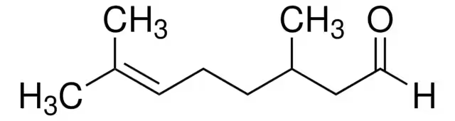 Citronellal structure, CAS 106-23-0