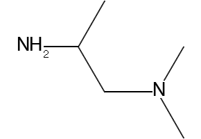 1-(Dimethylamino)-2-propylamine structure, CAS 108-15-6