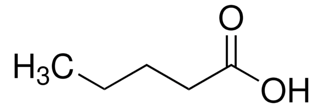 Valeric acid structure, CAS 109-52-4