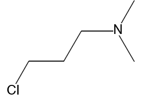 3-Chloro-1-(N,N-dimethyl)propylamine structure, CAS 109-54-6