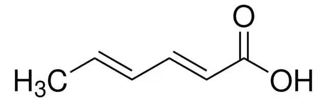 Sorbic acid structure, CAS 110-44-1