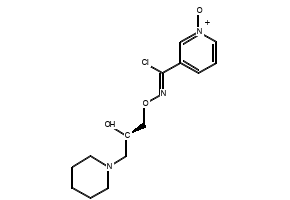 (2R)-1-[[chloro-(1-oxidopyridin-5-yl)methylidene]amino]oxy-3-(1-piperidyl)propan-2-ol structure, CAS 289893-25-0