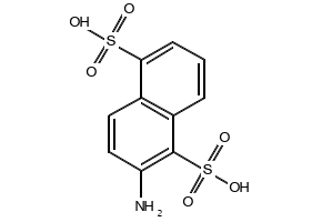 2-Amino-1,5-naphthalenedisulfonic acid structure, CAS 117-62-4
