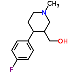 (+/-)-trans-4-(Fluorophenyl)-3-hydroxymethyl-1-methylpiperidine structure, CAS 109887-53-8