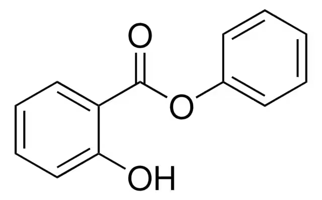 Phenyl salicylate structure, CAS 118-55-8