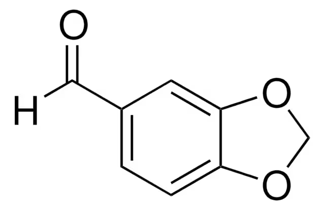 Piperonyl aldehyde structure, CAS 120-57-0