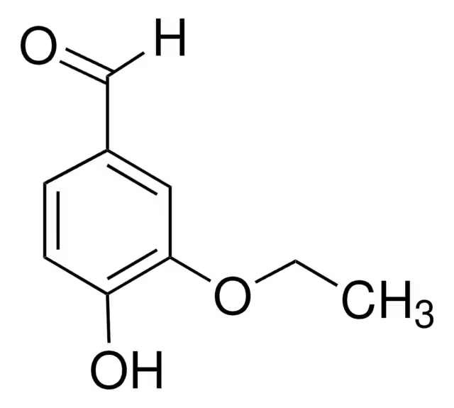 Ethyl vanillin structure, CAS 121-32-4