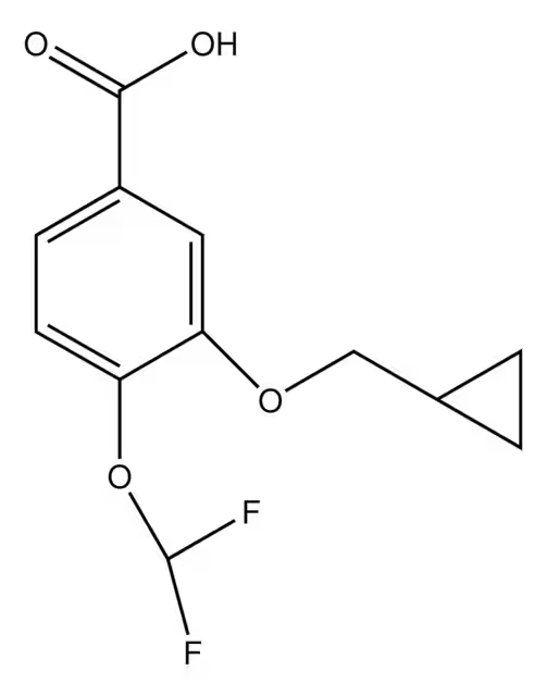 3-Cyclopropylmethoxy-4-difluoromethoxy-benzoic acid structure, CAS 162401-62-9
