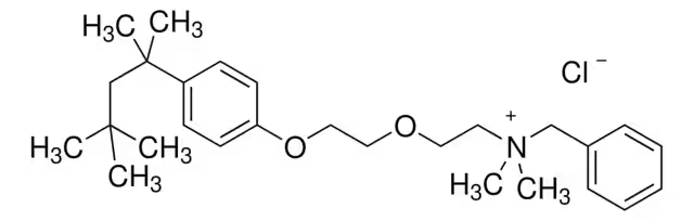 Benzethonium chloride structure, CAS 121-54-0