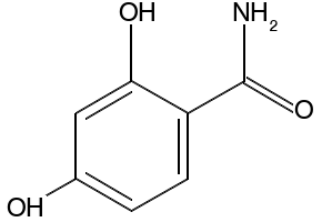 2,4-Dihydroxybenzamide structure, CAS 3147-45-3