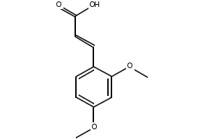 2,4-Dimethoxycinnamic acid structure, CAS 6972-61-8