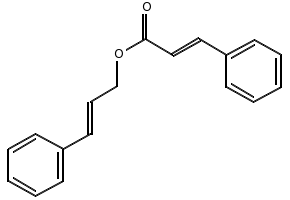 Cinnamyl cinnamate structure, CAS 122-69-0