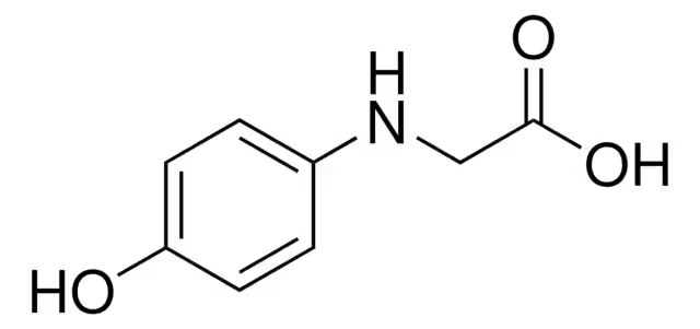 N-(4-Hydroxyphenyl)glycine structure, CAS 122-87-2