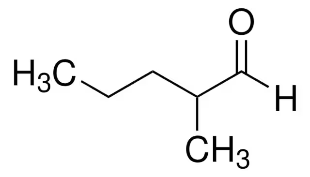 Methyl valeraldehyde structure, CAS 123-15-9