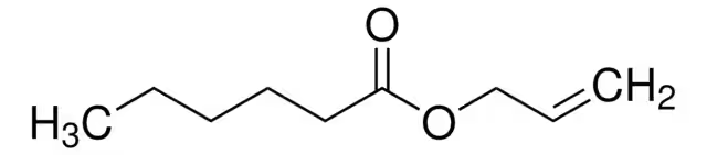 Allyl hexanoate structure, CAS 123-68-2