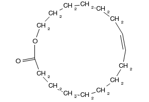 Oxacycloheptadec-8-en-2-one structure, CAS 123-69-3