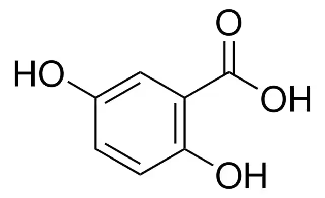 2,5-Dihydroxybenzoic acid structure, CAS 490-79-9