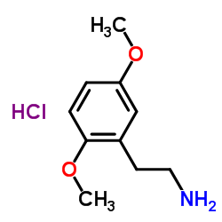 2,5-Dimethoxyphenethylamine hydrochloride structure, CAS 3166-74-3
