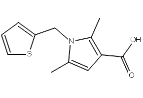 2,5-Dimethyl-1-(2-thienylmethyl)pyrrole-3-carboxylic acid structure, CAS 306936-14-1