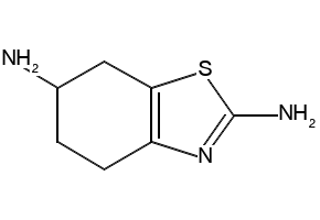 2,6-Diamino-4,5,6,7-tetrahydrobenzothiazole structure, CAS 104617-49-4