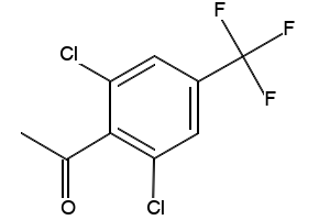 2',6'-Dichloro-4'-(trifluoromethyl)acetophenone structure, CAS 175205-88-6