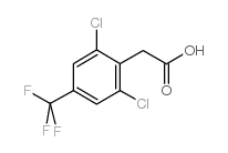2,6-Dichloro-4-(trifluoromethyl)phenylacetic acid structure, CAS 132992-36-0