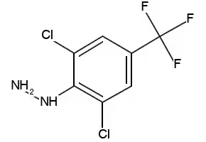 2,6-Dichloro-4-(trifluoromethyl)phenylhydrazine structure, CAS 86398-94-9
